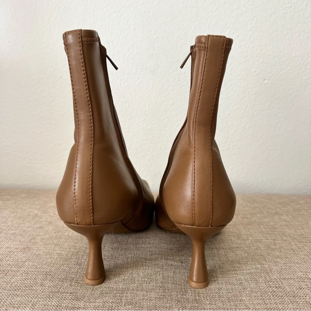 Loeffler Randall Thandy Bootie Safari Brown Kitten Heel Lamb Leather 9.5 - Picture 6 of 13